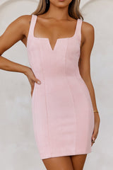 Worldwide Muse Suede Mini Dress Blush