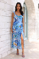Late But Stylish Maxi Dress Blue