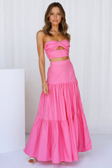 Runaway Ayla Crop Top Hot Pink