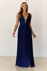 Elegant Vision Maxi Dress Navy