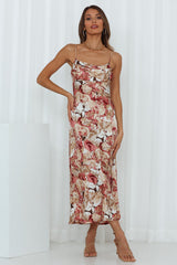 Dawn Talks Midi Dress Rose