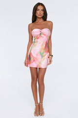 Luxury Edit Sequin Strapless Mini Dress Pink
