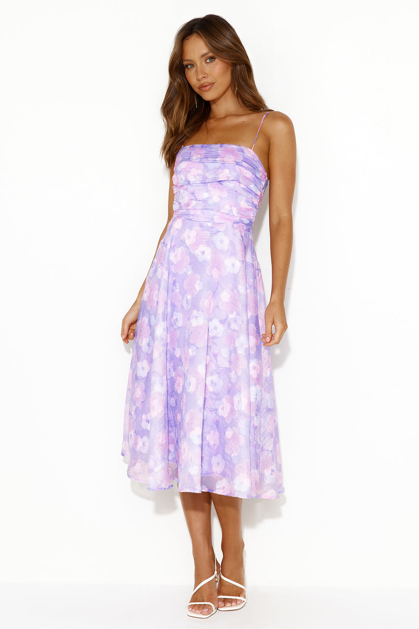 Land Of Wonder Midi Dress Purple