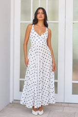Runway Dreams Satin Maxi Dress White