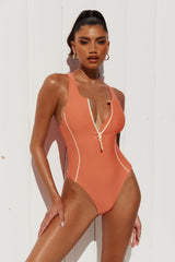 Elette Fit Sun Salutations Bodysuit Coral