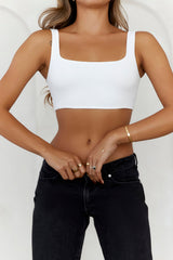 Base Style Essential Crop Top White